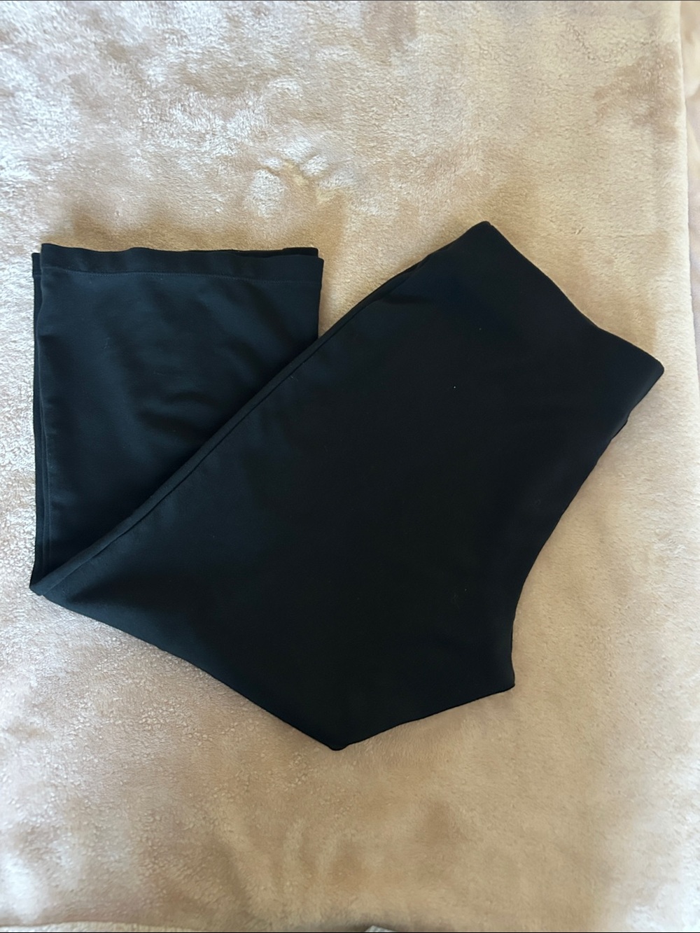 a new day Black Knit Flare Cropped Pants with Branded Waist Tag